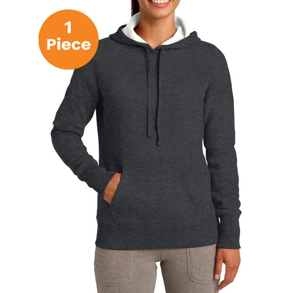 Sport-Tek Ladies Pullover Hooded Sweatshirt. LST254, Graphite Heather, 3XL, Womens Hoodies