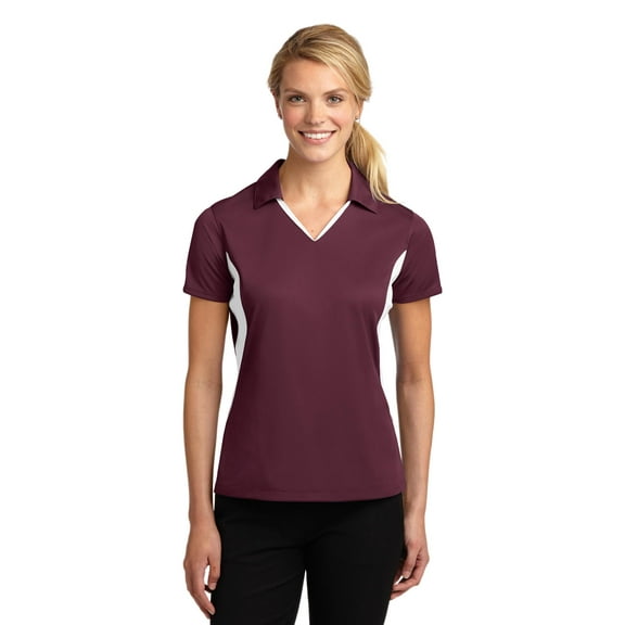 Sport-Tek Â® Ladies Side Blocked Micropique Sport-Wick Â® Polo. LST655