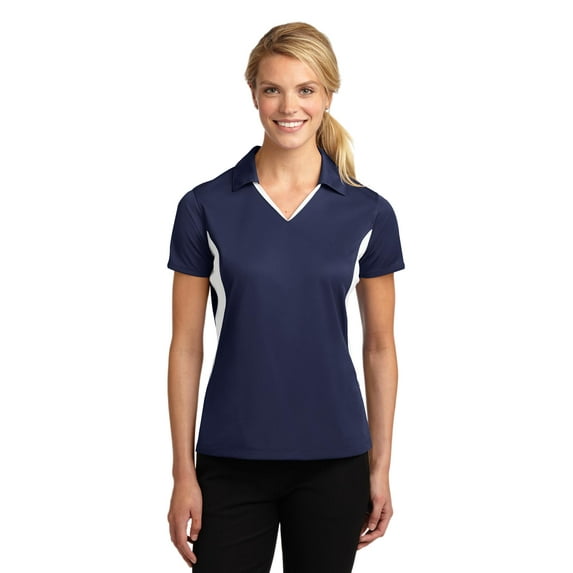 Sport-Tek ® Ladies Side Blocked Micropique Sport-Wick ® Polo. LST655