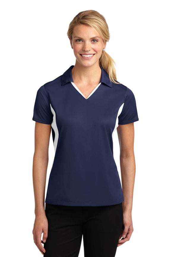 ® Ladies Side Blocked Micropique Sport-Wick ® Polo. LST655