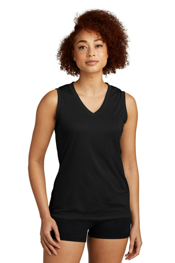 Ladies Sleeveless PosiCharge Competitor V-Neck Tee. LST352