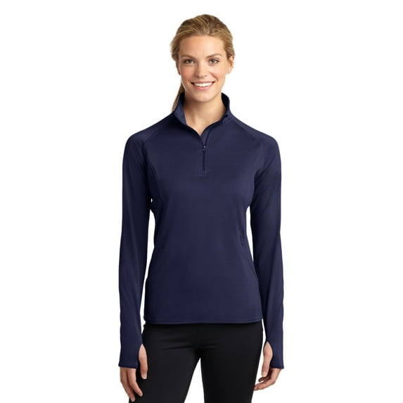 Sport-Tek Ladies Sport-Wick Stretch 1/2-Zip Pullover