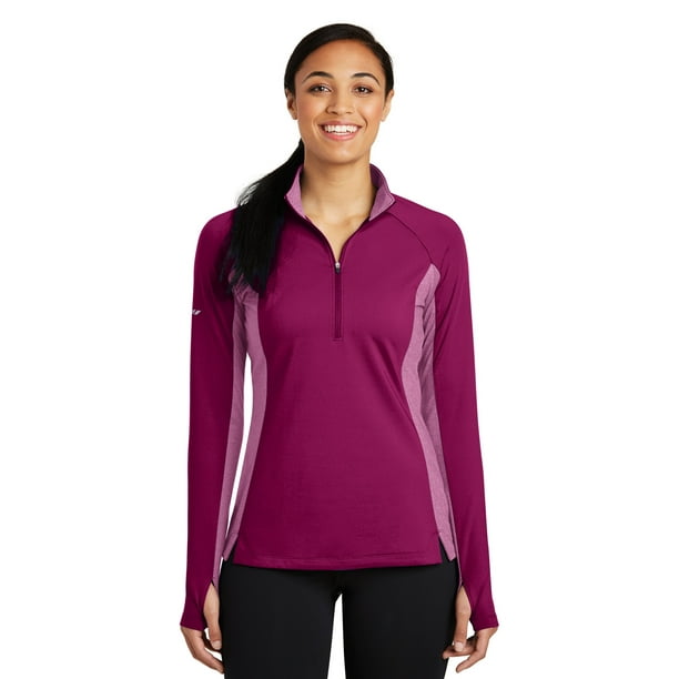 Sport-Tek Ladies Sport-Wick Stretch Contrast 1/2-Zip