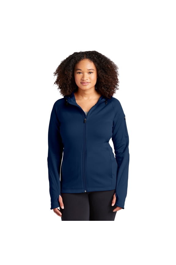L248 Ladies Tech Fleece Full-Zip Hooded Jacket