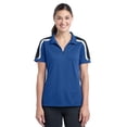 thumbnail image 1 of Sport-Tek Ladies Tricolor Shoulder Micropique Sport Wick Polo-L (True Royal/Black/White), 1 of 4