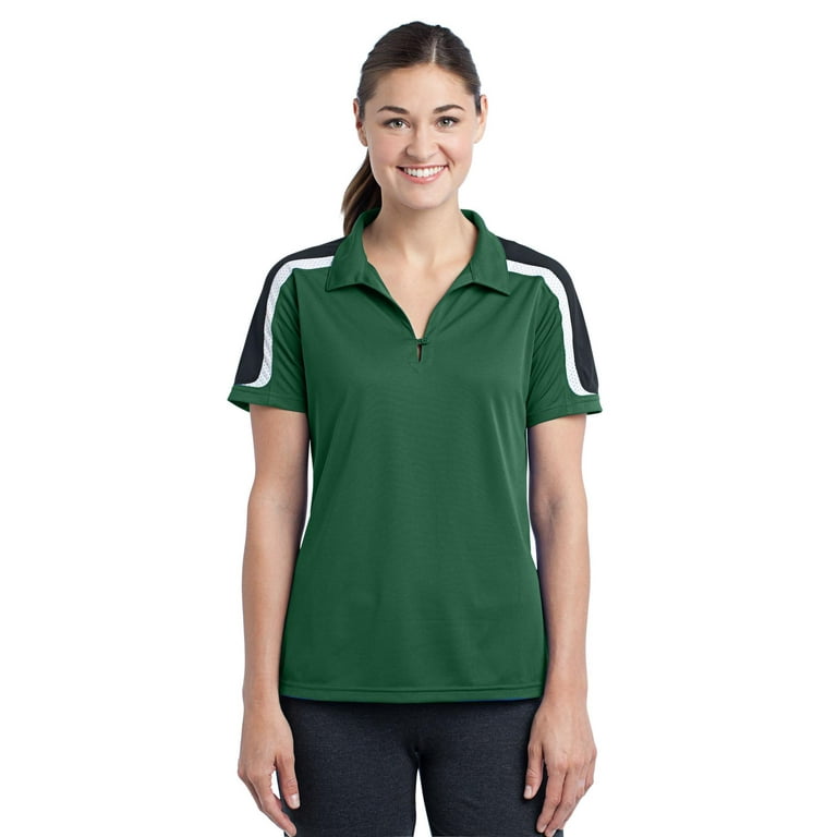 Sport-Tek® Ladies Tricolor Micropique Sport-Wick®Polo. Navy / Gold / W –  Wildwoods Embroidery