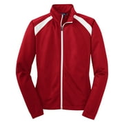 Sport-Tek Ladies Tricot Track Jacket - True Red/White - XXXX-Large