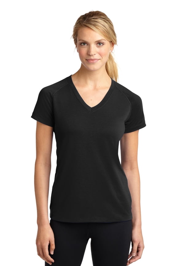 Ladies Ultimate Performance V-Neck. Lst700 , LST700 , Black , Small