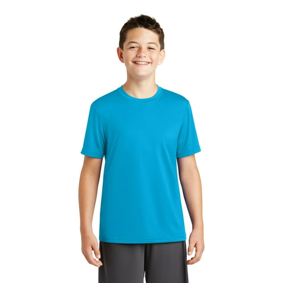 Sport-Tek Long Sleeve Fan Favorite V-Neck Tee (YST320) Atomic Blue, XL