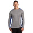 thumbnail image 1 of Sport-Tek Long Sleeve Heather Colorblock Contender Tee, 1 of 1