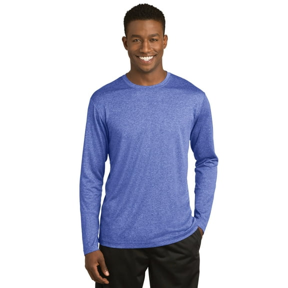 Sport-Tek Long Sleeve Heather Contender Tee St360ls - True Royal Heather - XL