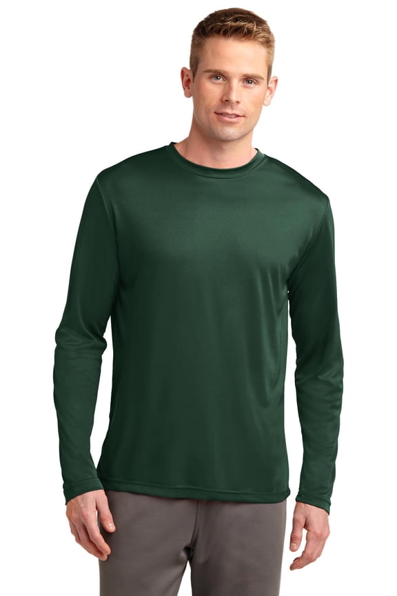 Long Sleeve PosiCharge Competitor Tee-XS (Forest Green)