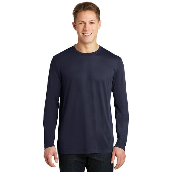 Sport-Tek Long Sleeve Posicharge Competitor Cotton Touch Tee St450ls - True Navy - XS