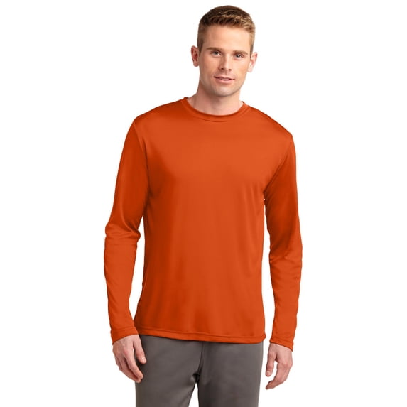 Sport-Tek Long Sleeve Tee (ST350LS) Deep Orange, XS