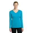 thumbnail image 1 of Sport-Tek Long Sleeve V-Neck Tee (LST353LS) Atomic Blue, L, 1 of 6