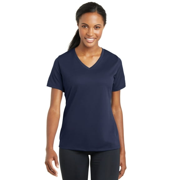 Sport-Tek Lst340 Ladies Posicharge Racermesh V-Neck Tee