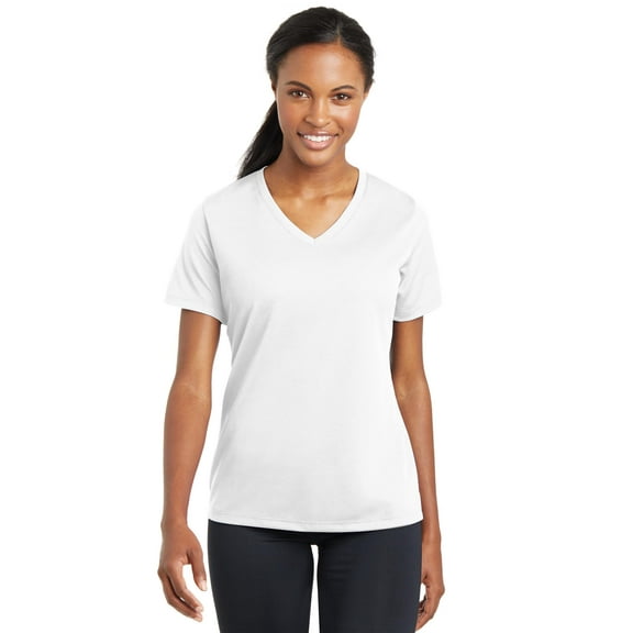 Sport-Tek Lst340 Ladies Posicharge Racermesh V-Neck Tee