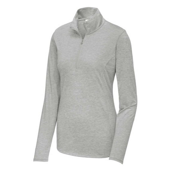 Sport-Tek Lst407 Ladies Posicharge Tri-Blend Wicking 1/4-Zip Pullover