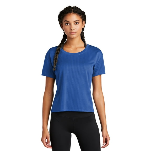 Sport-Tek LST411 Ladies PosiCharge Draft Crop Tee, True Royal, S