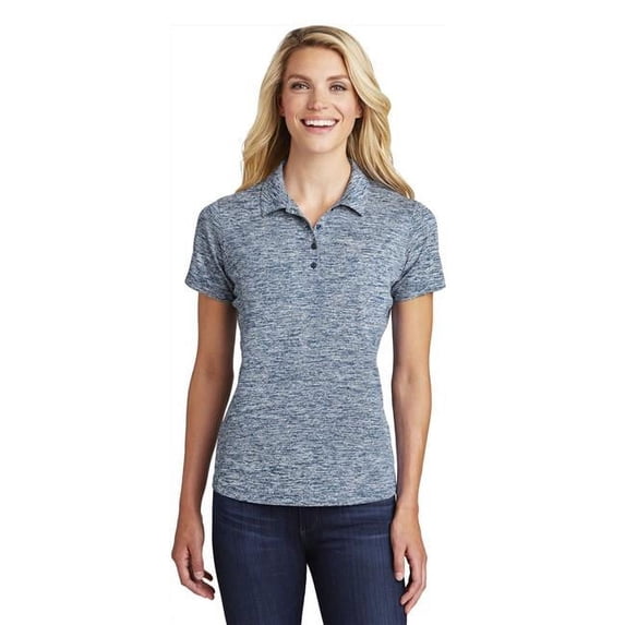 Sport-Tek Lst590 Ladies Posicharge Electric Heather Polo