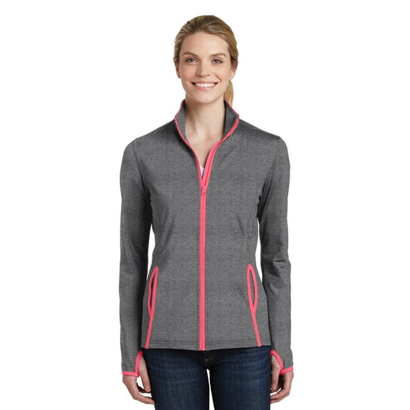 Sport-Tek Lst853 Ladies Sport-Wick Stretch Contrast Full-Zip Jacket