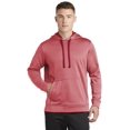 thumbnail image 1 of Sport Tek Male Mock Neck Hooded Pullover Deep Red Hthr 3X-Large, 1 of 4