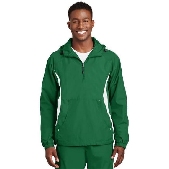Sport-Tek Men's 1/4-Zip Colorblock Raglan Anorak Jacket
