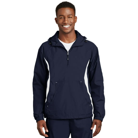 Sport-Tek Men's 1/4-Zip Colorblock Raglan Anorak Jacket