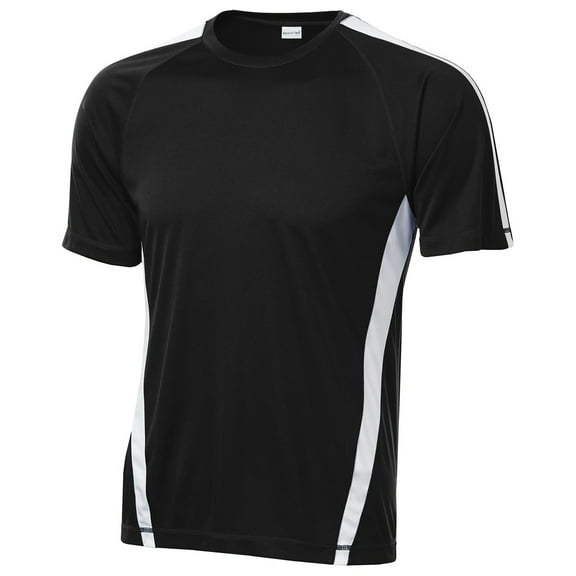 Sport-Tek Men's Colorblock Competitor T-Shirt_Black/White_Large