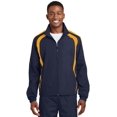 thumbnail image 1 of Sport-Tek Men's Full Zippered Colorblock Raglan Jacket - JST60, 1 of 2