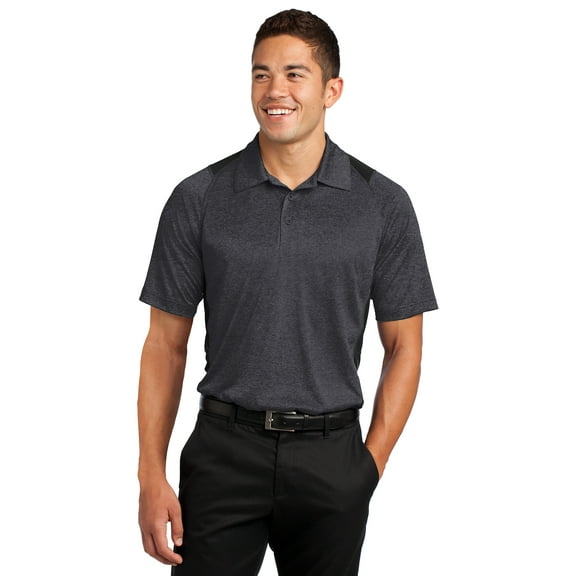 Sport-Tek Men's Hthr Colorblock Contender Polo. ST665