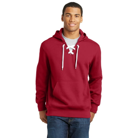 Sport Tek Men s Lace Up Pullover Hooded Sweatshirt