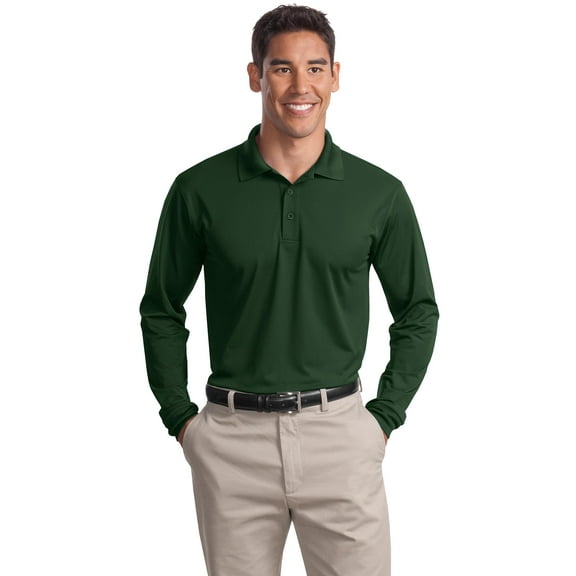 Sport-Tek Men's Long Sleeve Micropique Polo. ST657