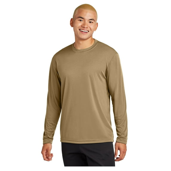 Sport-Tek Men's Long Sleeve PosiCharge Competitor T-Shirt Coyote Brown 3X-Large