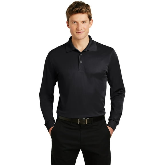 Sport-Tek ST657 Long Sleeve Micropique Sport-Wick Polo, Mens Polo Shirts
