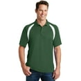 thumbnail image 1 of Sport-Tek Men's Performance Colorblock Polo Shirt_Forest Green/White_S, 1 of 3