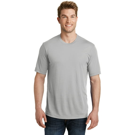 Sport Tek Men's PosiCharge Competitor Cotton Touch Tee, Silver, X-Small