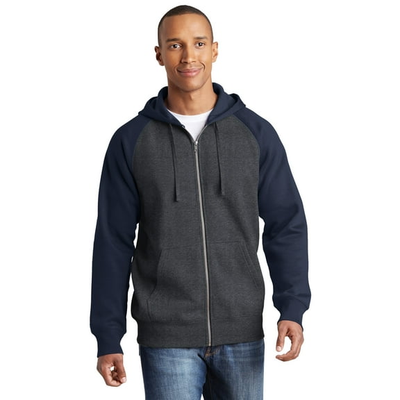 Sport-Tek Men's Raglan Colorblock Hooded Jacket