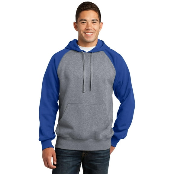 Sport-Tek Men's Raglan Colorblock Pullover Hooded Sweatshirt - ST267