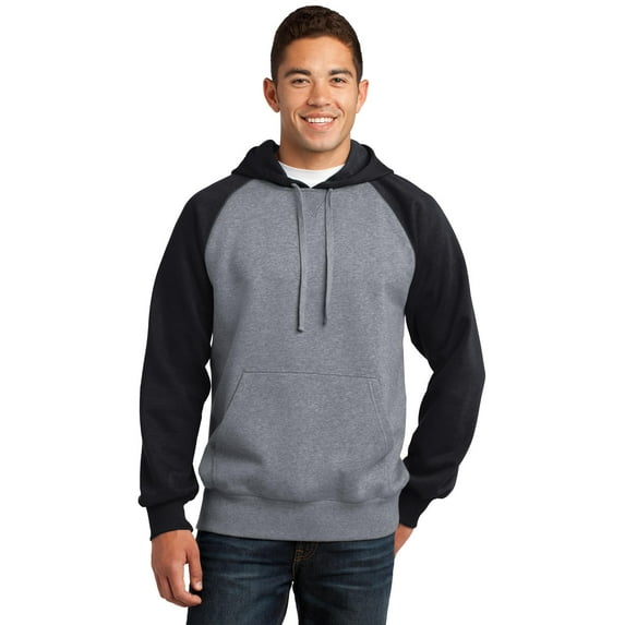Sport-Tek Men's Raglan Colorblock Pullover Hooded Sweatshirt - ST267