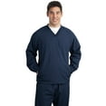 thumbnail image 1 of Sport Tek Men's Sport-Tek V-Neck Raglan Wind Work Shirt Jacket Navy   US, 1 of 2