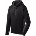thumbnail image 1 of Sport-Tek Men's Sport Wick Fleece Colorblock Pullover ST235 X-Large-Black/Grey, 1 of 1