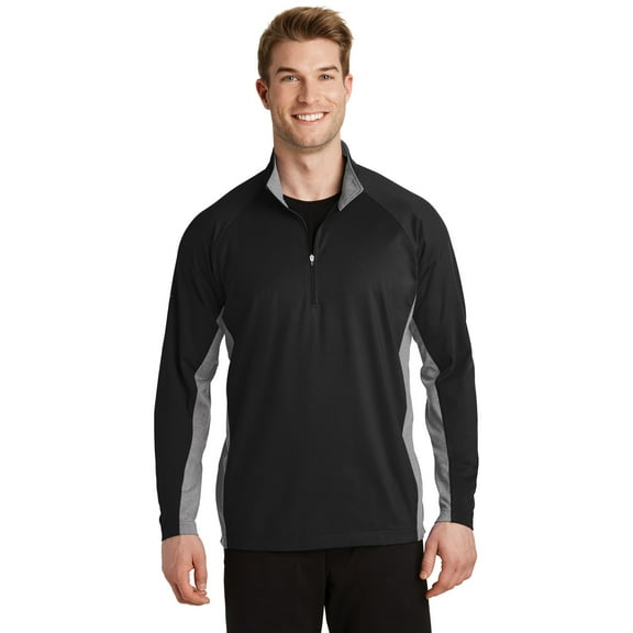 Sport Tek Men's Stretch Contrast 1/2-Zip Pullover