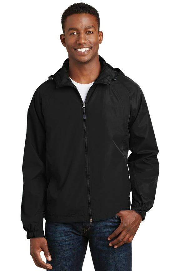 Men's Stylish Drawcord Hooded Raglan Jacket