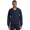 thumbnail image 1 of Sport-Tek Men's Tipped V-Neck Raglan Wind Shirt. JST62, 1 of 1
