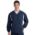 thumbnail image 1 of Sport-Tek Men's Tipped V-Neck Raglan Wind Shirt, 1 of 4