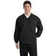 thumbnail image 1 of Sport-Tek Men's Tipped V-Neck Raglan Wind Shirt, 1 of 2