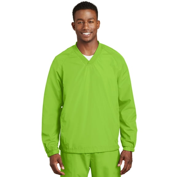 Sport-Tek Men's V-Neck Raglan Wind Shirt - JST72