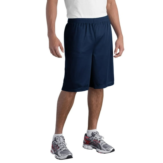 Sport-Tek Mens Long Classic Mesh Short. ST515