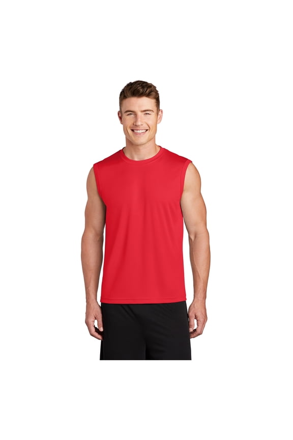 Mens Sleeveless PosiCharge Competitor T-Shirt True Red Medium